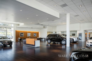 Interior photography of Allen Cadillac in Laguna Niguel, California designed by Ware Malcomb Architects.